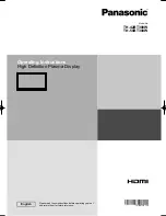 Preview for 1 page of Panasonic TH-42BT300ER Operating Instructions Manual