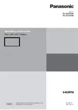 Preview for 1 page of Panasonic TH-42LF25W Operating Instructions Manual