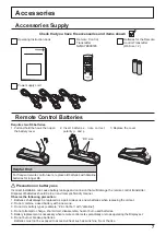 Preview for 8 page of Panasonic TH-42LF25W Operating Instructions Manual