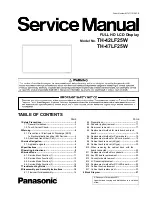 Panasonic TH-42LF25W Service Manual предпросмотр