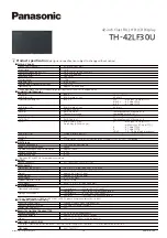 Preview for 1 page of Panasonic TH-42LF30U Specification