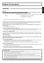 Предварительный просмотр 3 страницы Panasonic TH-42LF6W Operating Instructions Manual