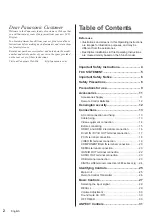 Preview for 2 page of Panasonic TH-42LF80U Operating Instructions Manual