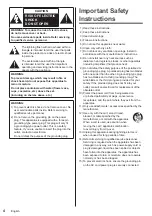 Preview for 4 page of Panasonic TH-42LF80U Operating Instructions Manual