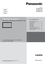 Panasonic TH-42LFE7U Operating Instructions Manual preview