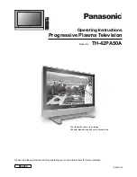 Panasonic TH-42PA50A Operating Instructions Manual preview