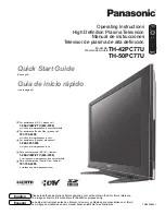 Предварительный просмотр 1 страницы Panasonic TH-42PC77U Quick Start Manual