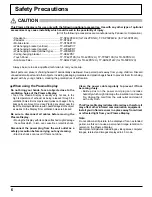 Preview for 6 page of Panasonic TH-42PD12U Operating Instructions Manual