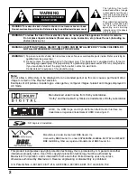 Preview for 2 page of Panasonic TH-42PD25U/P Operating Instructions Manual