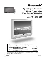 Panasonic TH 42PD50U Operating Instructions Manual preview