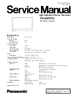 Preview for 1 page of Panasonic TH-42PE7U Service Manual