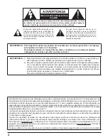 Предварительный просмотр 2 страницы Panasonic TH-42PF11UK - 42" Plasma Panel Operating Instructions Manual