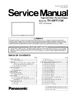 Preview for 1 page of Panasonic TH-42PF11UK - 42" Plasma Panel Service Manual