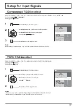 Preview for 47 page of Panasonic TH-42PF20 Operating Instructions Manual