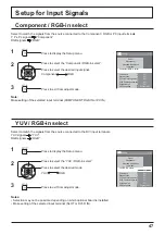 Предварительный просмотр 47 страницы Panasonic TH-42PF20W Operating Instructions Manual