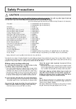 Preview for 6 page of Panasonic TH-42PF30U Operating Instructions Manual