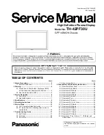 Panasonic TH-42PF30U Service Manual предпросмотр