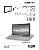 Panasonic TH-42PH10BK Operating Instructions Manual предпросмотр