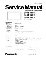 Preview for 1 page of Panasonic TH-42PH10BK Service Manual