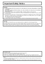 Предварительный просмотр 3 страницы Panasonic TH-42PH11MK Operating Instructions Manual