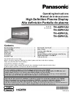 Предварительный просмотр 1 страницы Panasonic TH-42PH12L (Spanish) Manual De Instrucciones