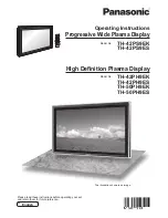 Panasonic TH-42PH9EK Operating Instructions Manual preview