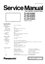 Panasonic TH-42PHD8BK Service Manual предпросмотр