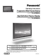 Panasonic TH-42PM50U Operating Instructions Manual preview