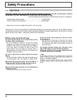 Preview for 6 page of Panasonic TH-42PRT12U Operating Instructions Manual