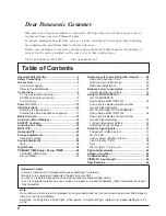 Preview for 2 page of Panasonic TH-42PS9BK Operating Instructions Manual