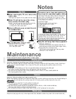 Preview for 5 page of Panasonic TH-42PV600AZ Operating Instructions Manual