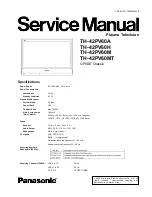 Предварительный просмотр 1 страницы Panasonic TH-42PV60A Service Manual