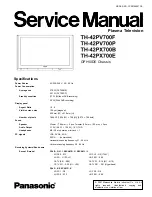 Preview for 1 page of Panasonic TH-42PV700F Service Manual