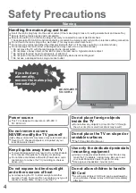 Preview for 4 page of Panasonic TH-42PV80P Operating Instructions Manual