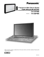 Preview for 1 page of Panasonic TH-42PW5 Operating Instructions Manual