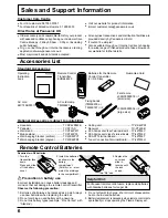 Предварительный просмотр 6 страницы Panasonic TH-42PW6 Operating Instructions Manual