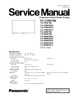 Panasonic TH-42PWD7UY Service Manual preview