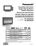 Panasonic TH-42PX500U Operating Instructions Manual preview