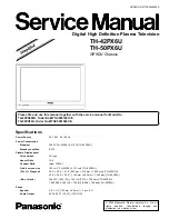 Preview for 1 page of Panasonic TH-42PX6U Service Manual