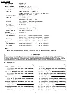 Предварительный просмотр 2 страницы Panasonic TH-42PX6U Service Manual