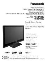 Предварительный просмотр 1 страницы Panasonic TH-42PX80U Operating Instructions Manual