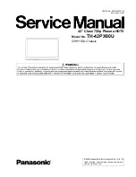 Preview for 1 page of Panasonic TH-42PX80U Service Manual