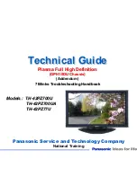 Preview for 1 page of Panasonic TH-42PZ700U - 42" Plasma TV Technical Manual