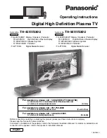 Preview for 1 page of Panasonic TH-42XVS30 Operating Instructions Manual