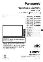 Panasonic TH-43CQ1W Operating Instructions Manual предпросмотр