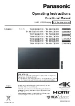 Panasonic TH-43CQE1W Operating Instructions Manual preview