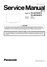 Предварительный просмотр 1 страницы Panasonic TH-43CS630S Service Manual