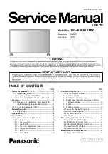 Preview for 1 page of Panasonic TH-43D410R Service Manual