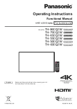 Предварительный просмотр 1 страницы Panasonic TH-43EQ2W Operating Instructions Manual