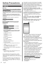 Предварительный просмотр 8 страницы Panasonic TH-43EQ2W Operating Instructions Manual